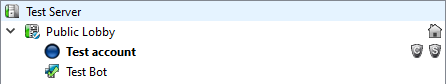 Example of a shown ServerQuery client