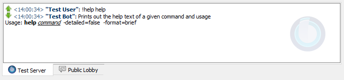 Brief command help text